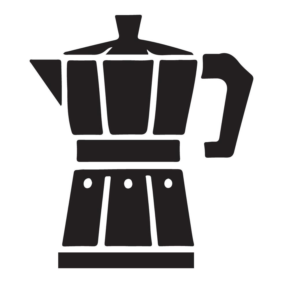 Silhouette Illustration of a Moka Pot vector