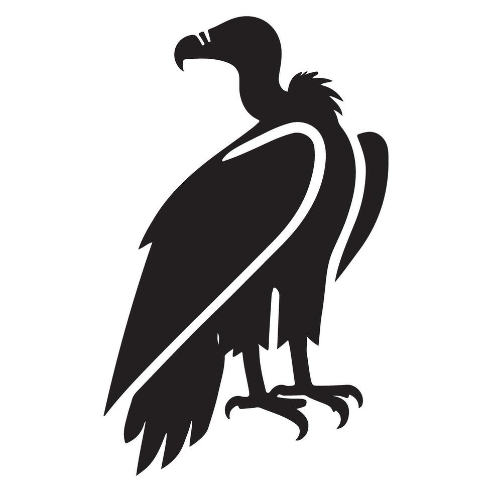 Vulture Silhouette Illustration for Wildlife Designs vector