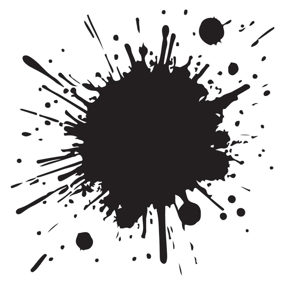 Ink Blot Silhouette Illustration for Artistic Designs vector