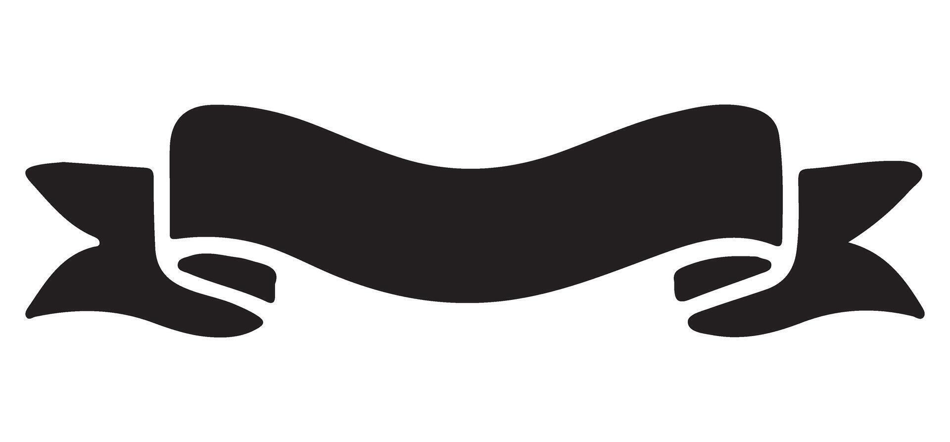 Classic Banner Ribbon Silhouette Illustration Design vector
