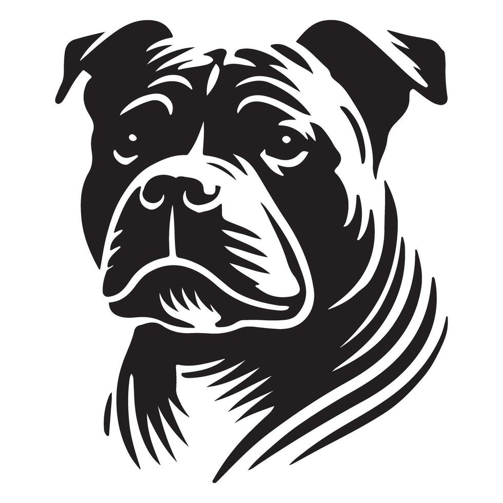 Staffordshire Bull Terrier Silhouette Illustration vector