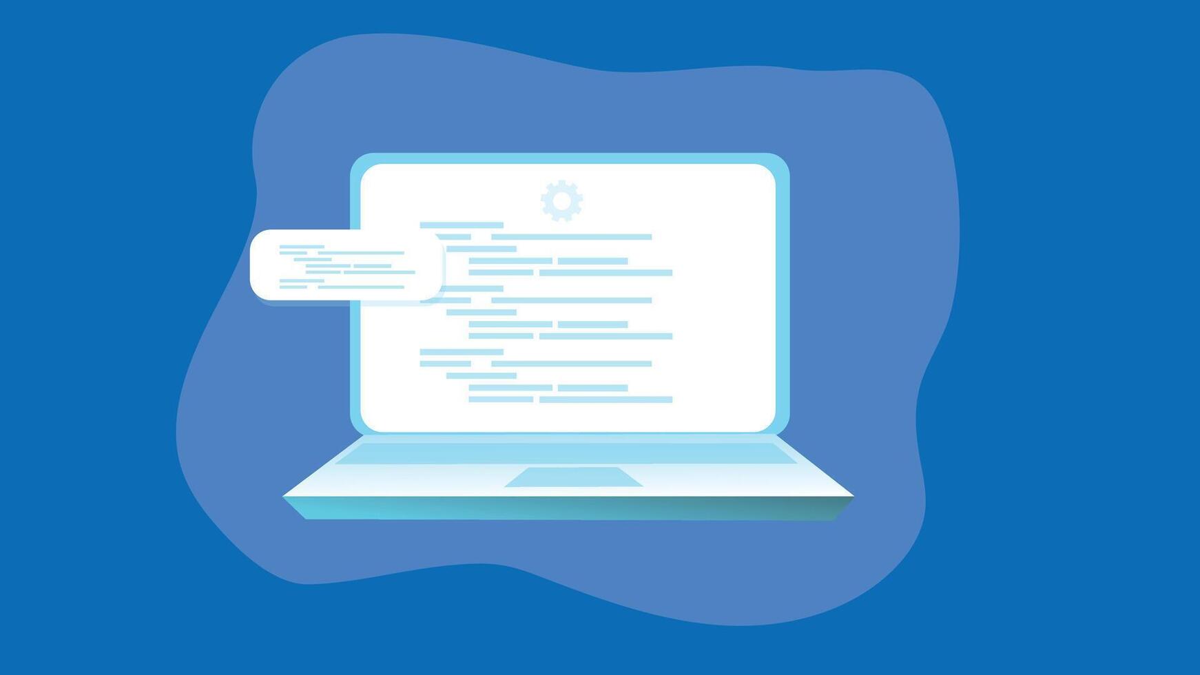 illustration of a computer screen displaying vector