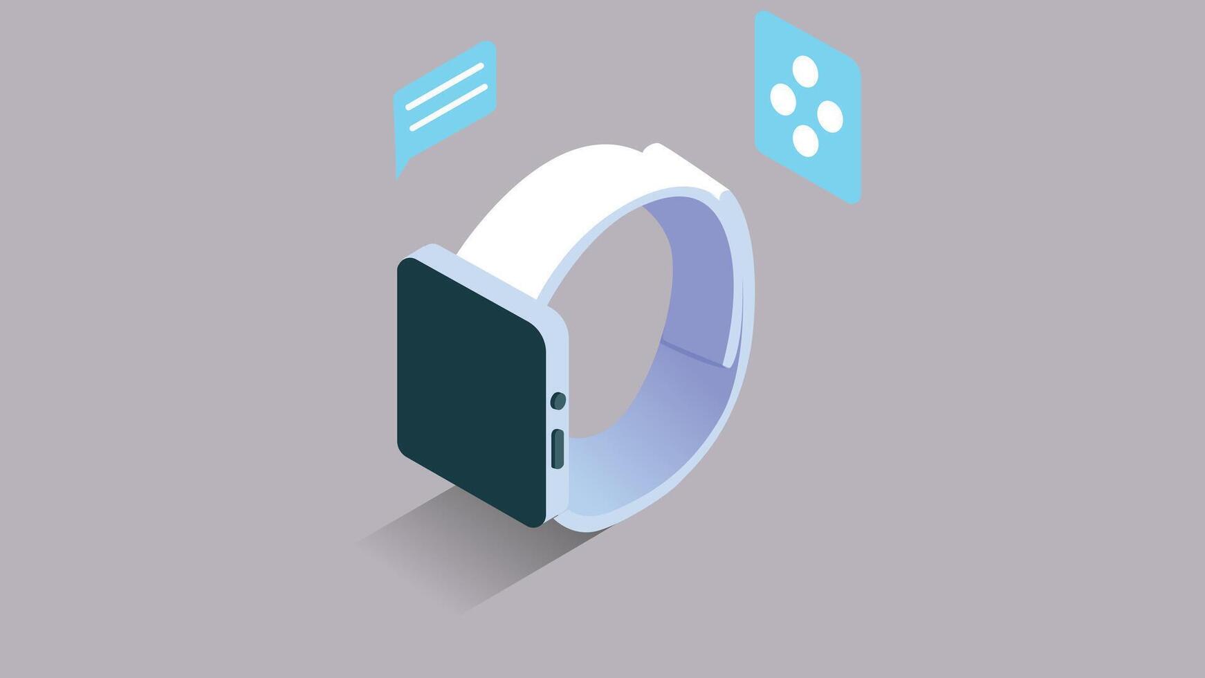 a modern smartwatch designed for sports and fitness tracking. The smartwatch has a sleek, athletic design with a digital display vector