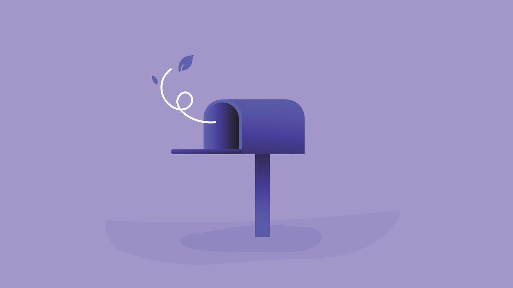 mailbox with an envelope or paper plane flying out of it vector
