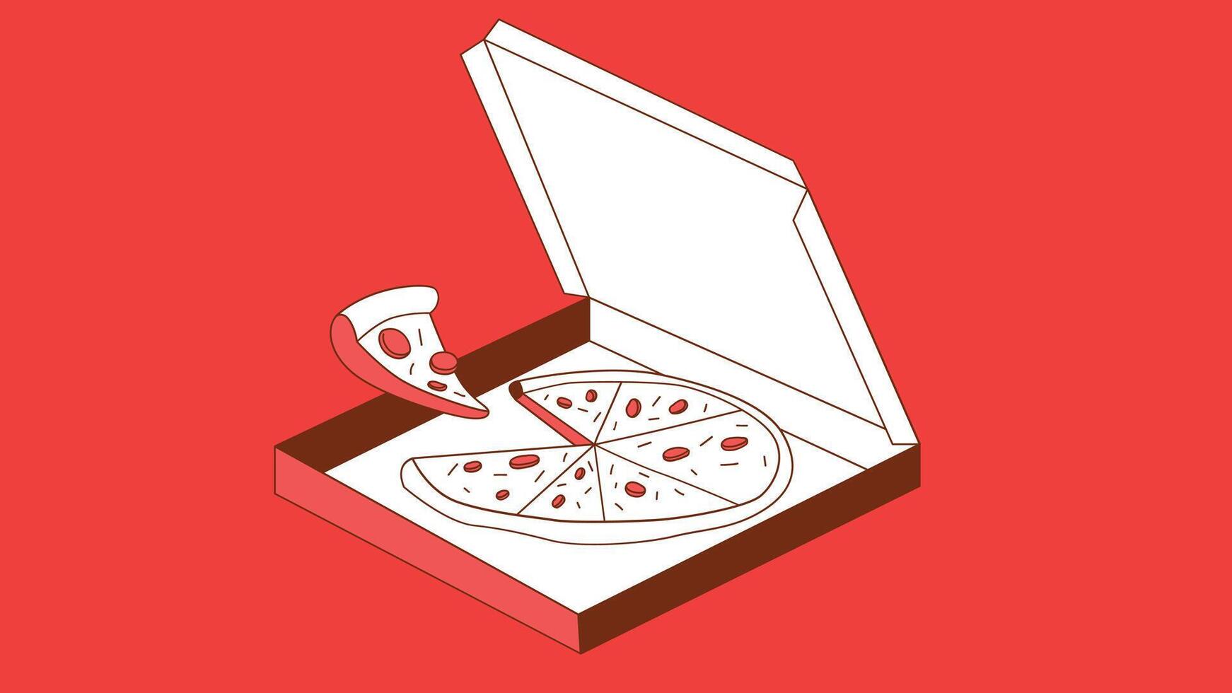 An Italian pizza, beautifully crafted with a crispy crust, vibrant toppings like tomatoes, mozzarella, basil, and pepperoni vector