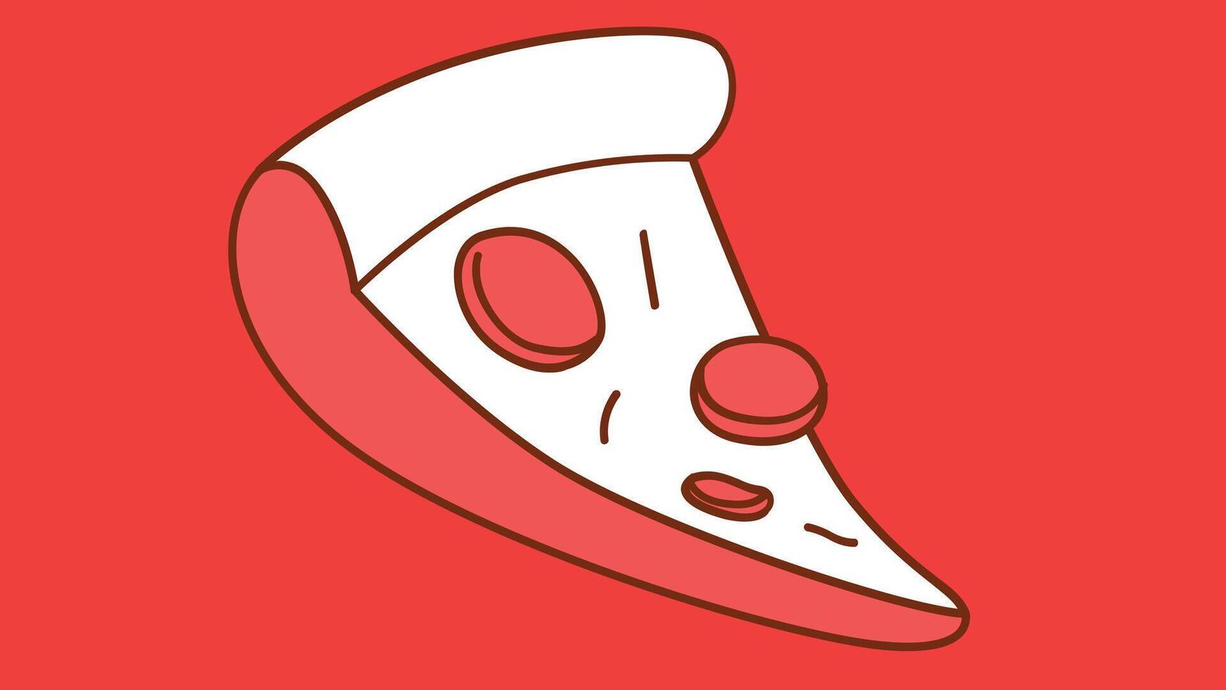 illustration of an Italian pizza, beautifully crafted with a crispy crust, vibrant toppings vector