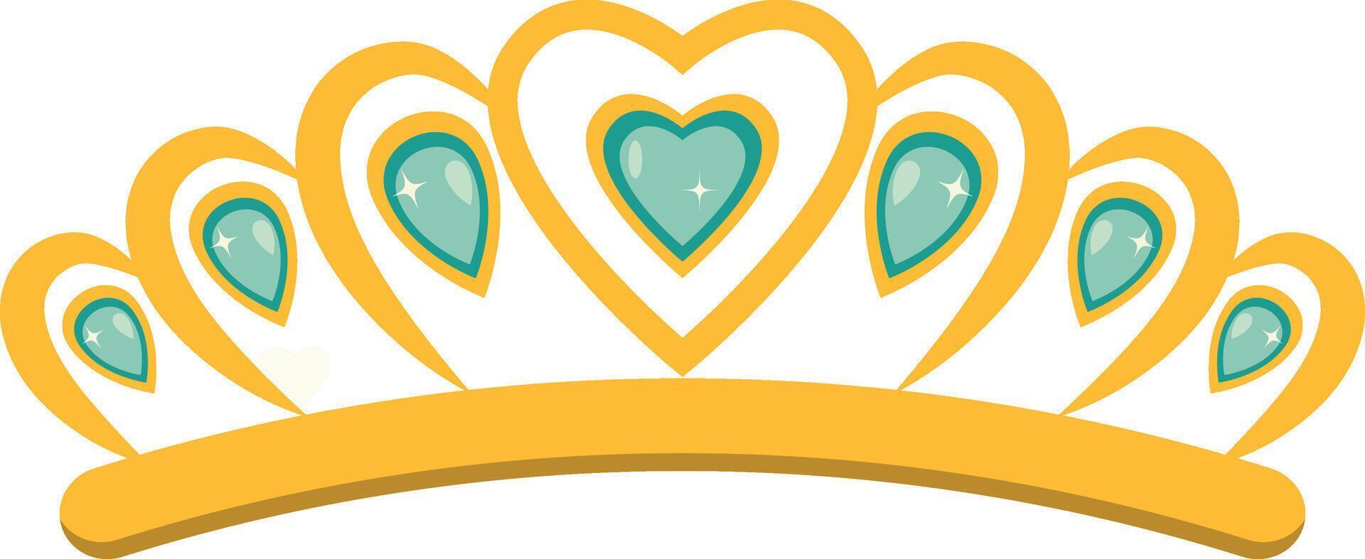 Gold Crown with Cartoon Design vector