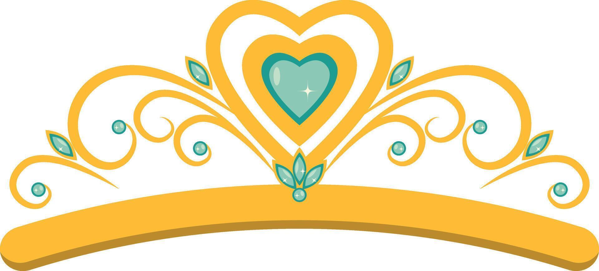 Gold Crown with Cartoon Shape vector