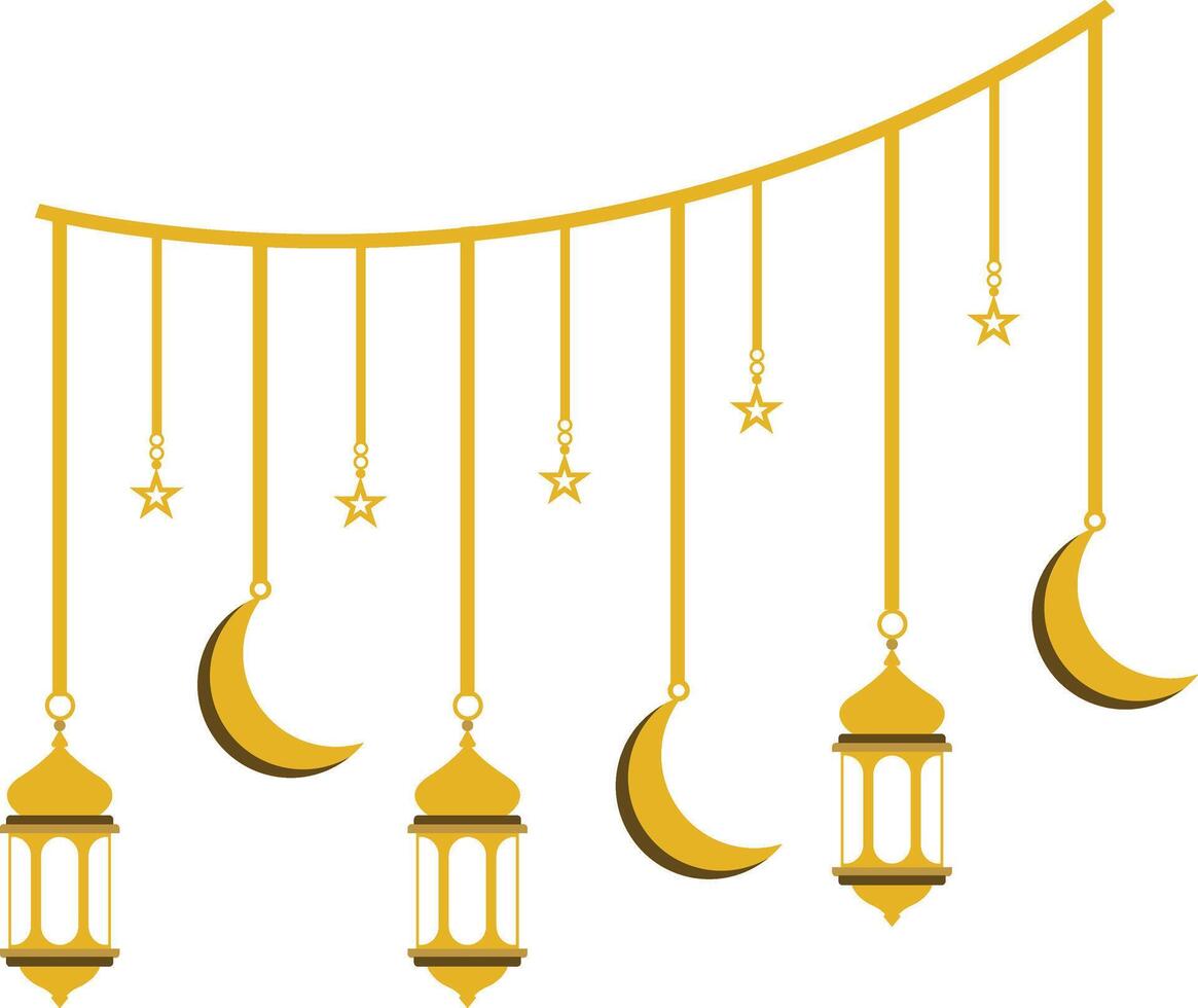 Illustration of Arabic Ramadan Hanging Lantern vector