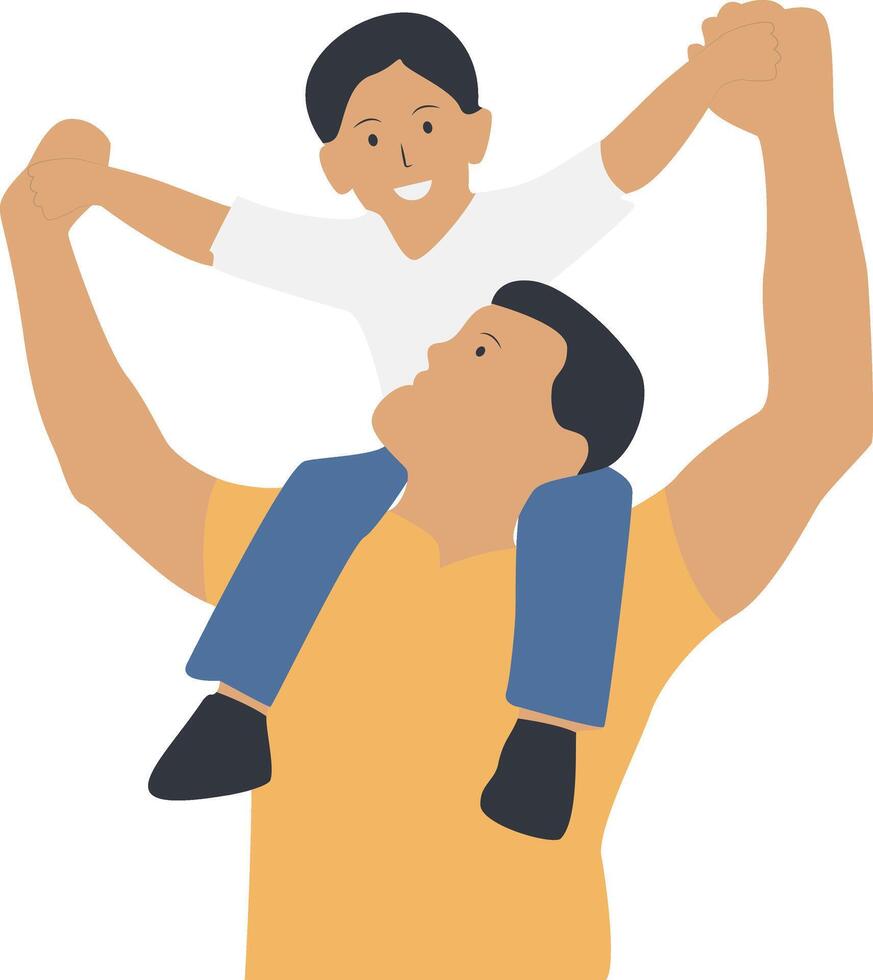 Father Day Character in Flat Design vector