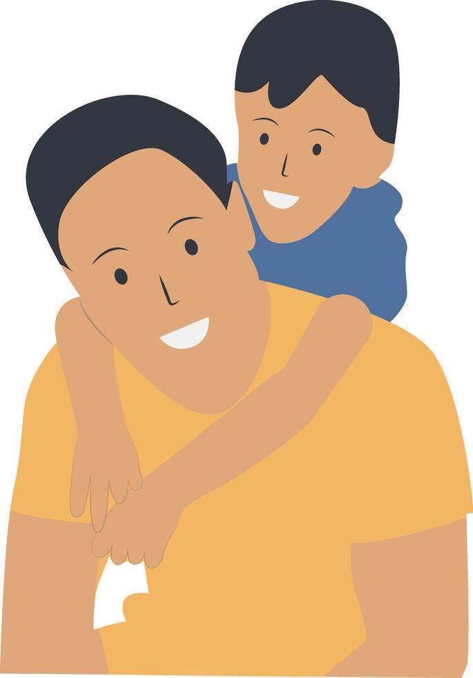 Father Day Character in Cartoon Design vector