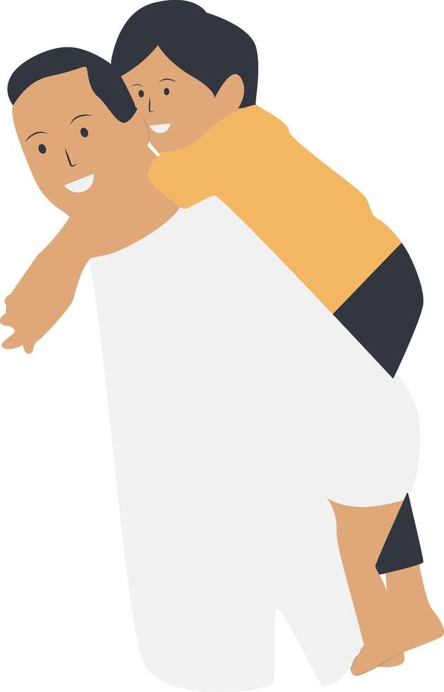 Father Day Character in Cartoon Design. vector