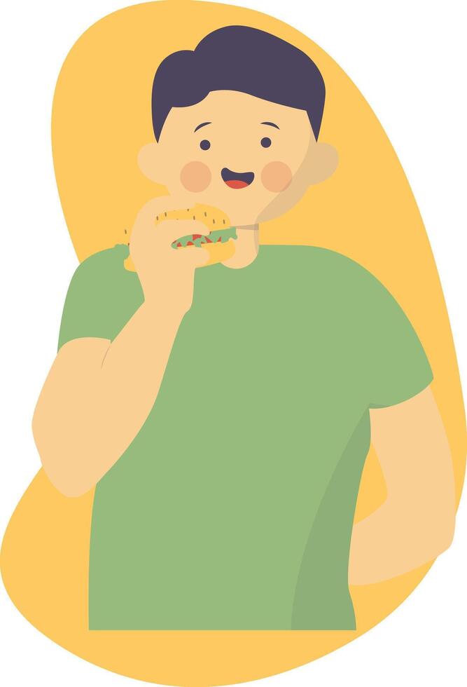 Character of Hamburger Day Isolated on White Background vector