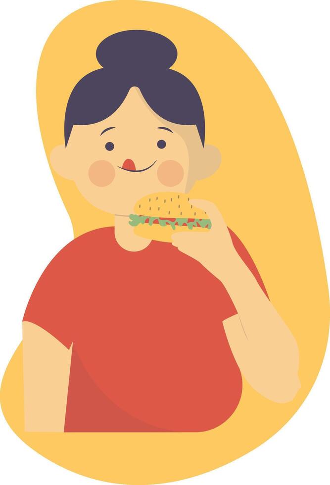 Character of Hamburger Day with Flat Design vector