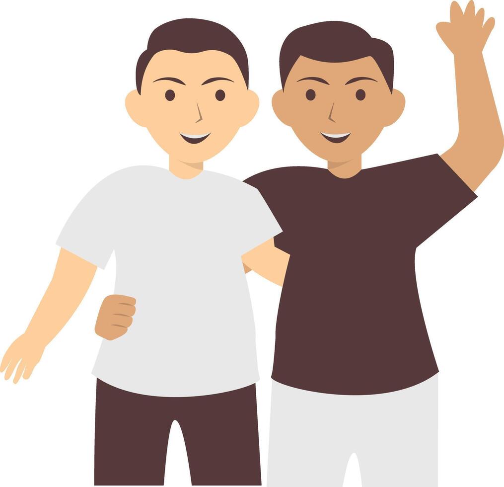 Friendship Character in Flat Design vector