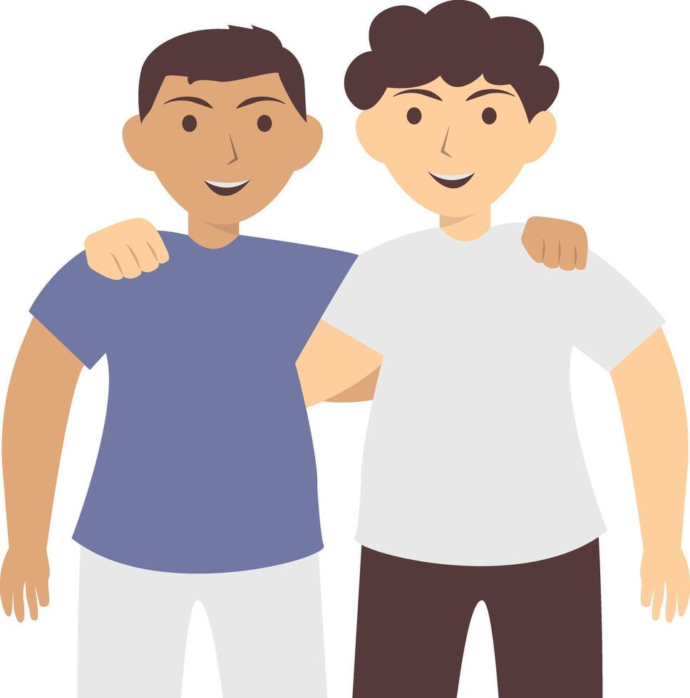 Friendship Cartoon Character Design vector