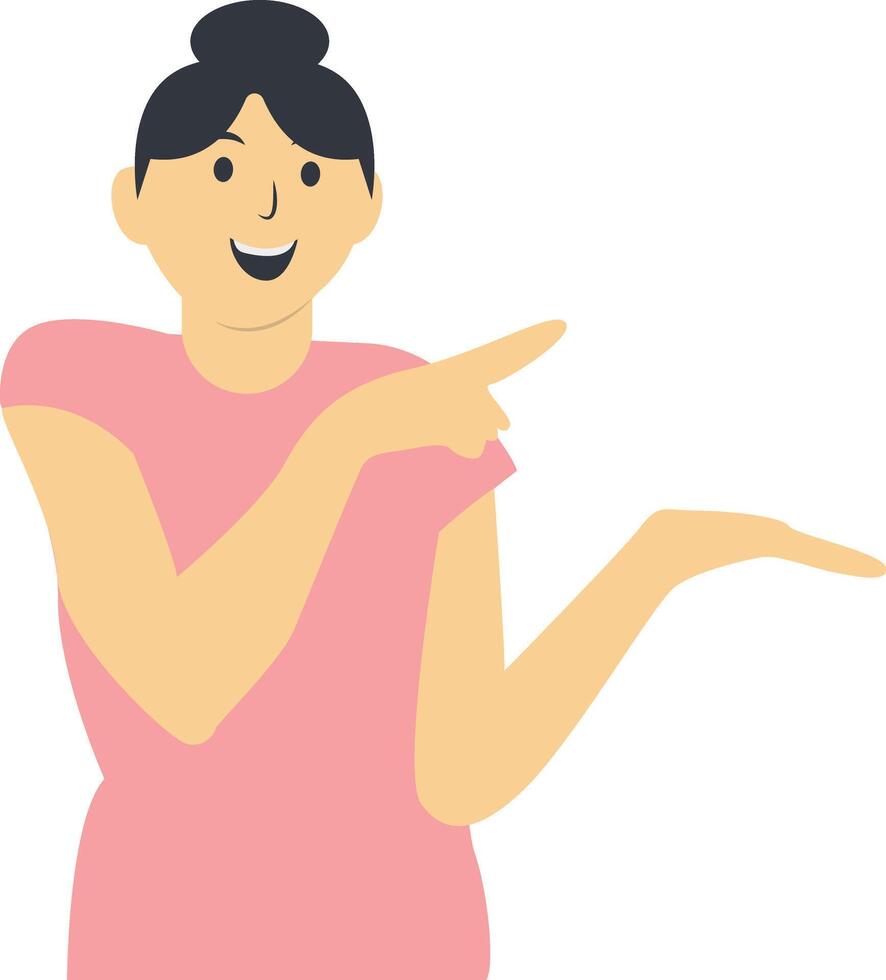 Excited Person Character in Cartoon Design Concept vector