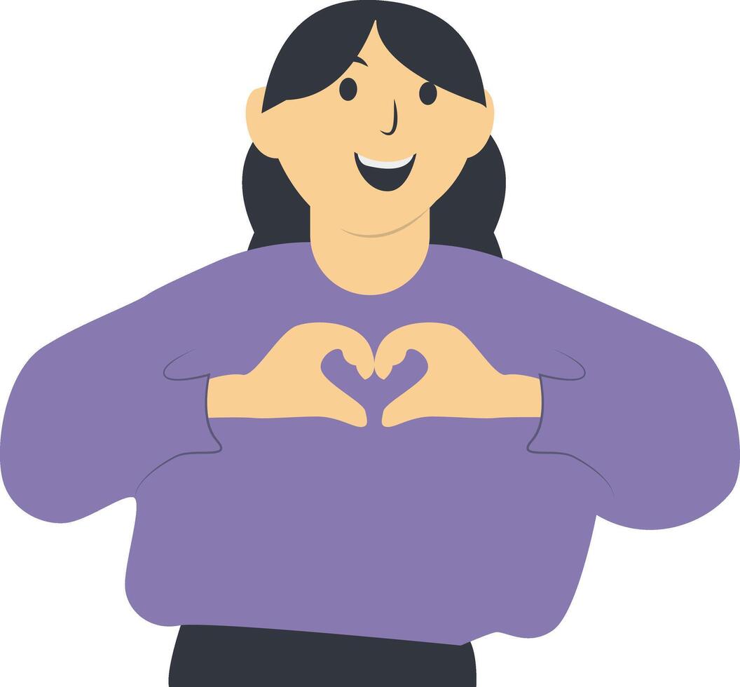Excited Person Character in Cartoon Design. vector