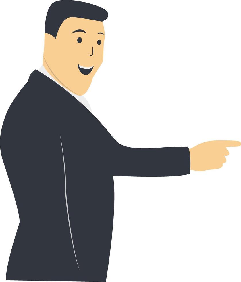 Excited Person Character Design. vector
