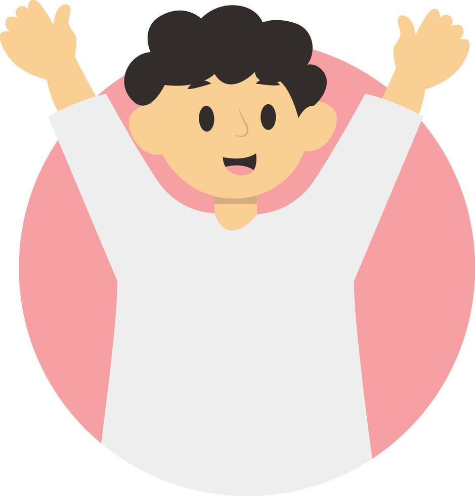 Peeping Person Character in Cartoon Desgin Style vector