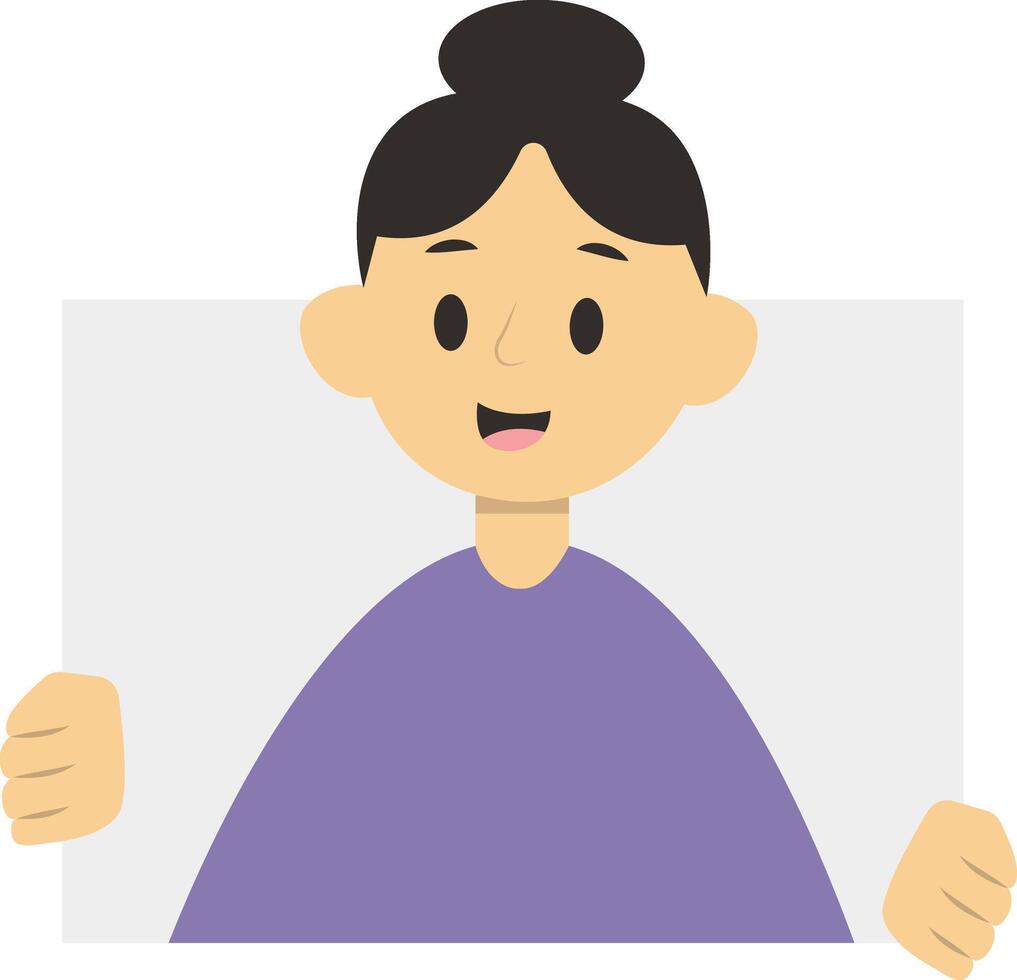 Peeping Person Character with Cartoon Desgin vector