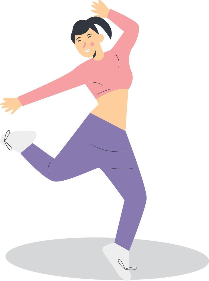 Street Dancer Character with Cartoon Design vector