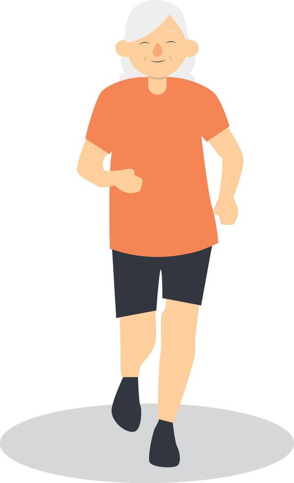 Activities Old People Character with Cartoon Design. vector