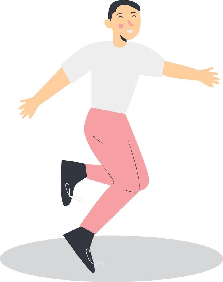 Street Dancer Character in Cartoon Design vector