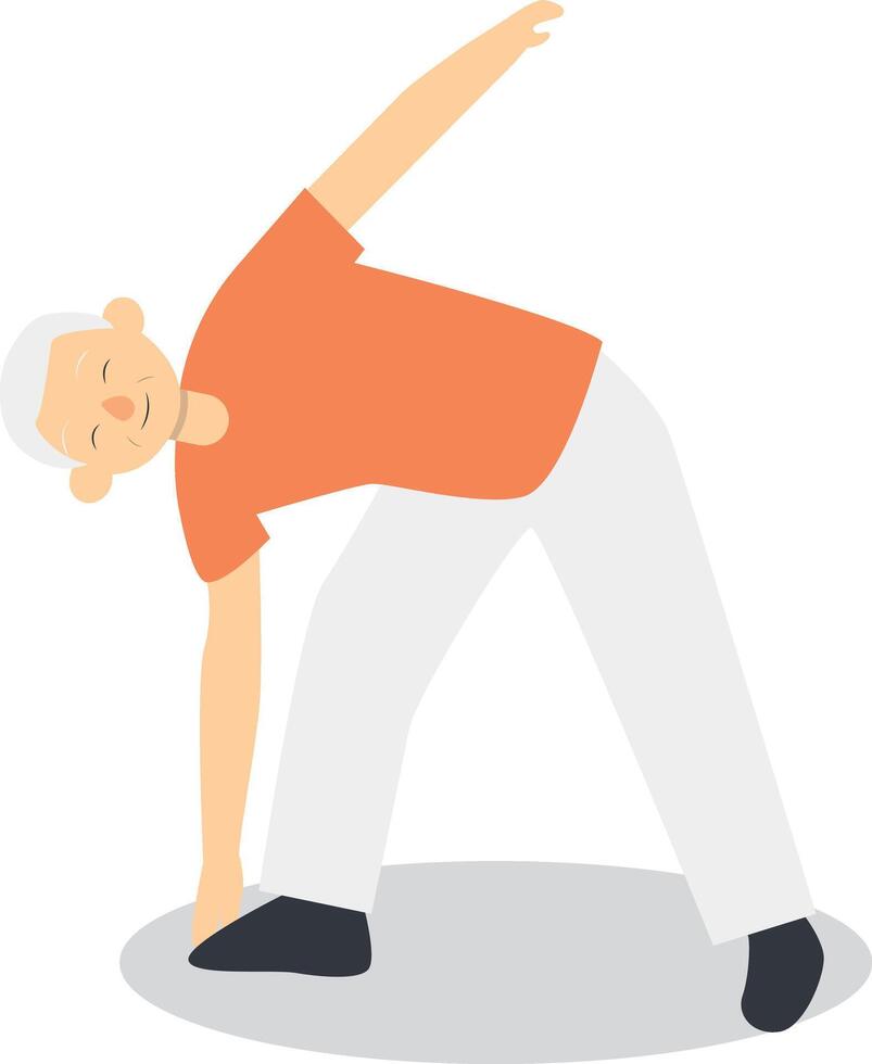 Activities Old People Character in Cartoon Design vector