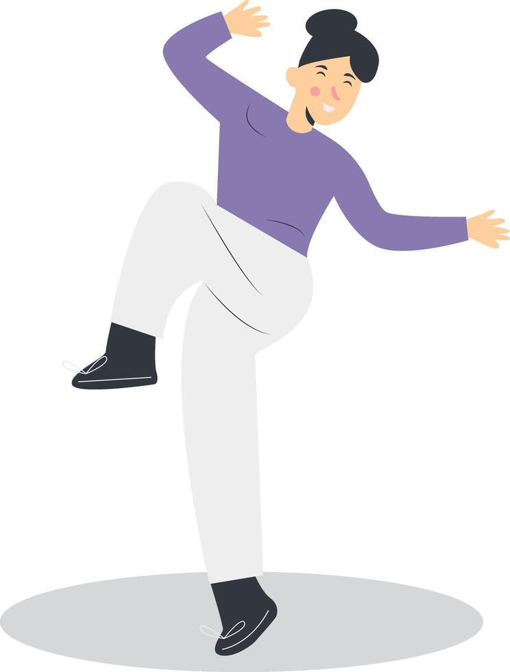 Street Dancer Character with Cartoon Design. vector