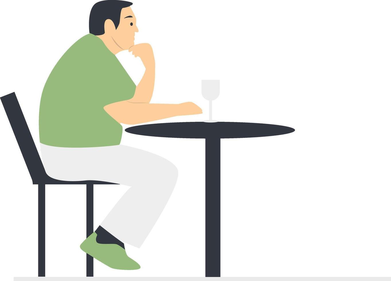 People Sitting at the Cafe vector