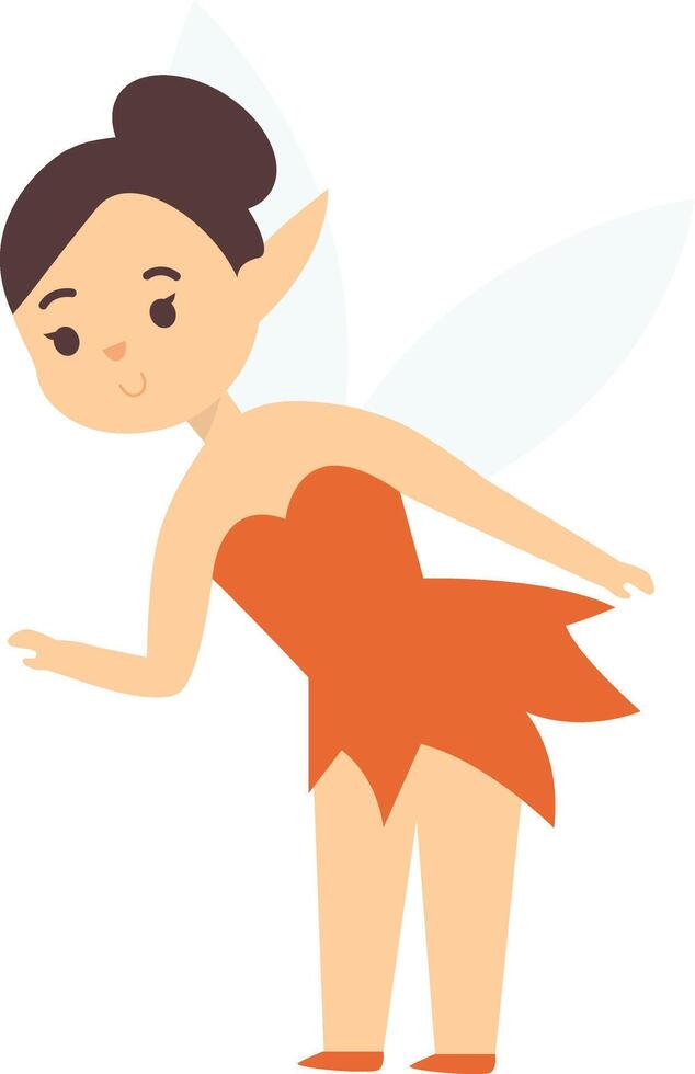 Cute Fairy Illustration in Cartoon Design. vector