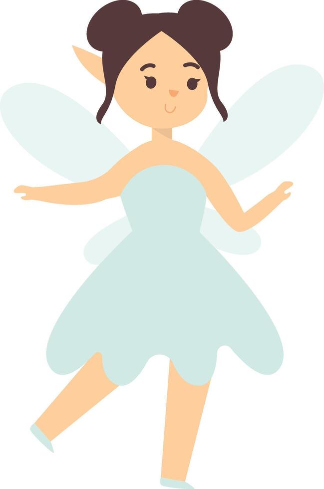 Cute Fairy Illustration in Cartoon Shape. vector