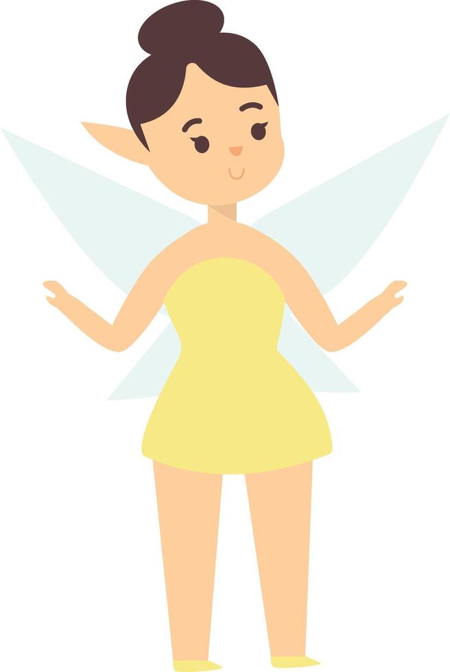 Cute Fairy Illustration on White Background. vector