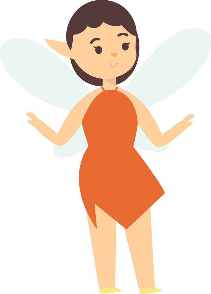 Cute Fairy Illustration with Cartoon Design vector