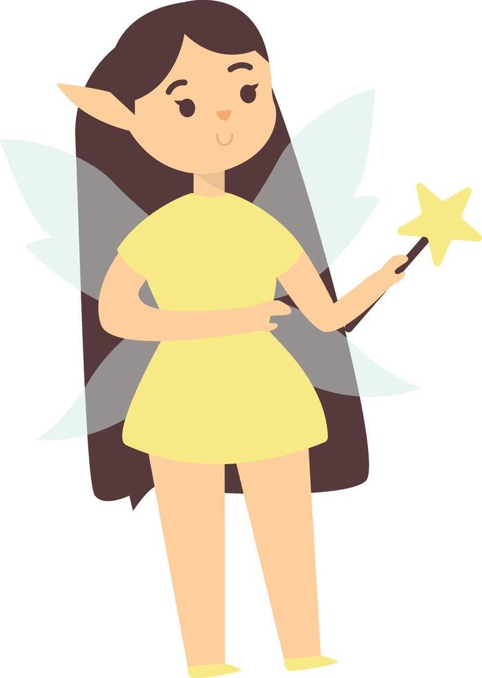 Cute Fairy Illustration in Flat Design vector