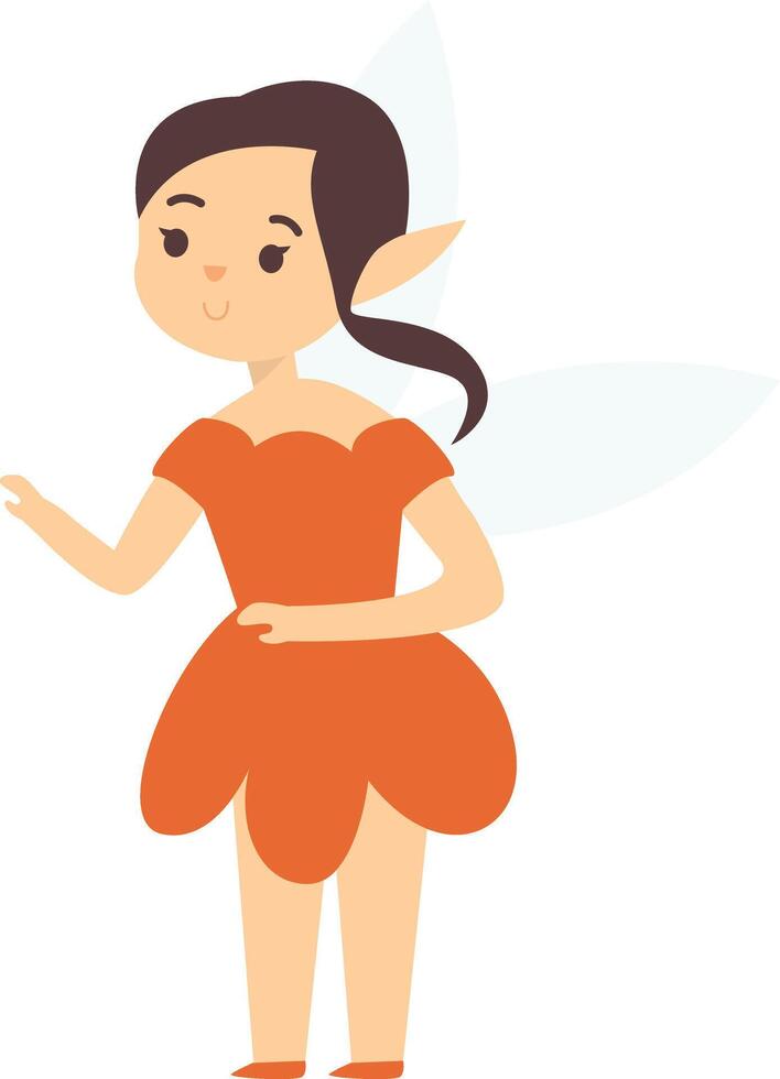 Cute Fairy Illustration in Cartoon Shape vector