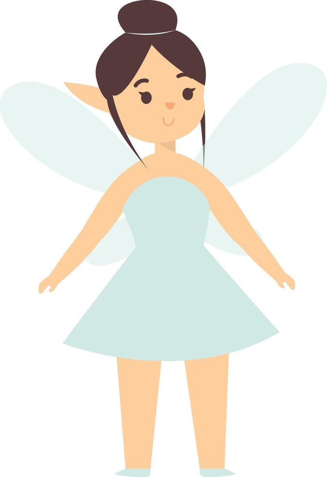 Cute Fairy Illustration with Flat Design vector