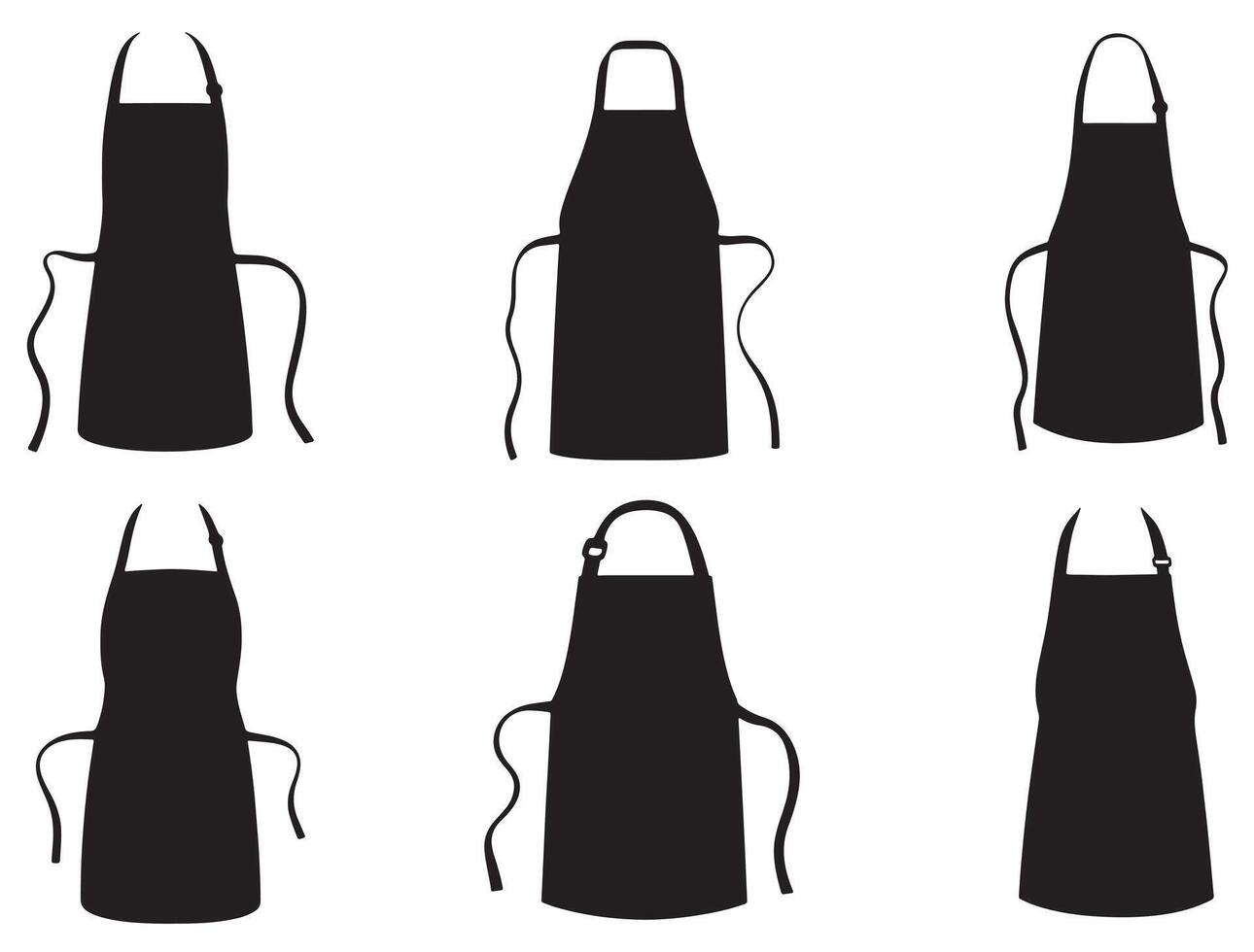 Apron silhouette white background vector