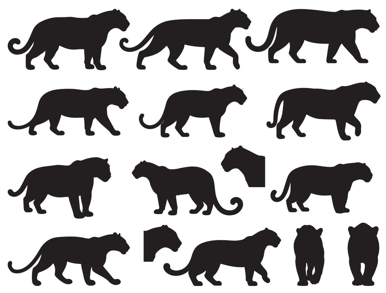 Jaguar silhouette white background vector