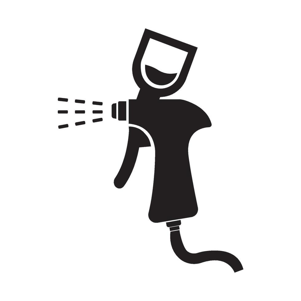 spray gun paint icon illustration design template vector