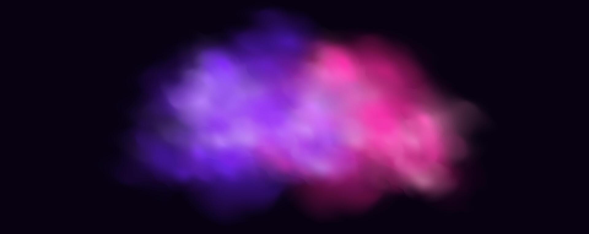 Occult smoke floating in the mysterious night. vector