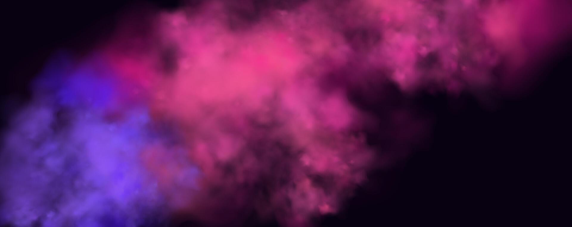 Pink fog embraces the room with mystery. vector
