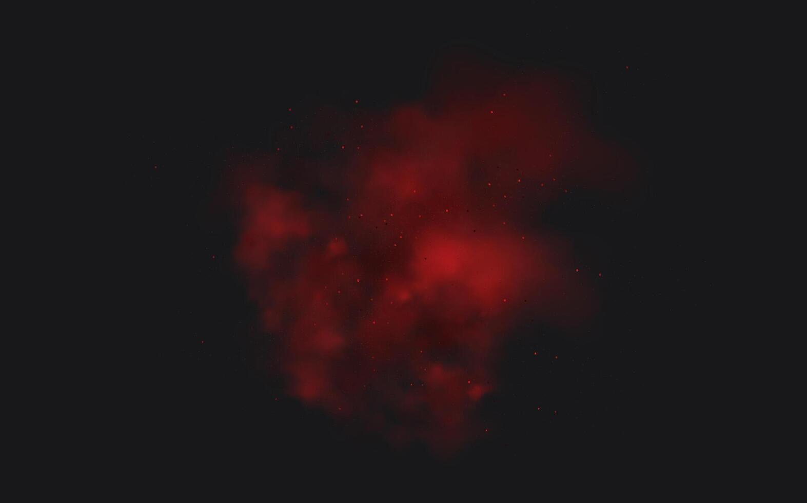 A red cloud on a black background vector
