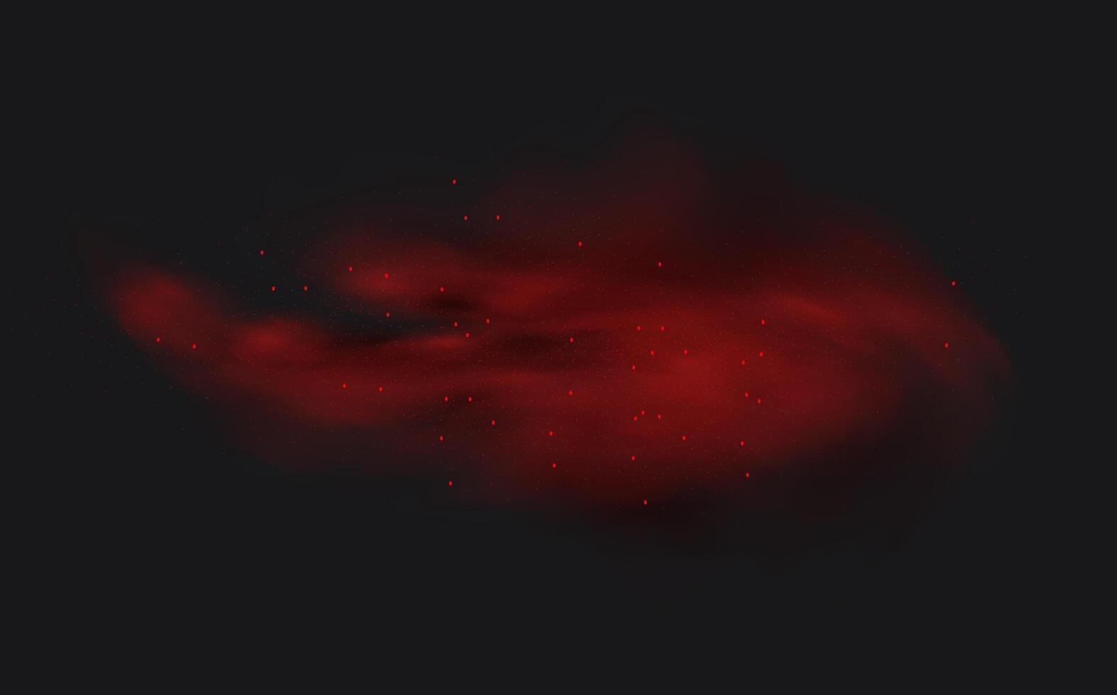 A red cloud with dots on it vector