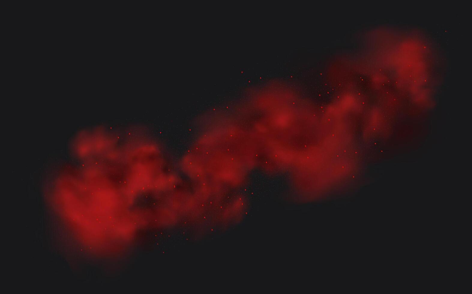 A red cloud on a black background vector