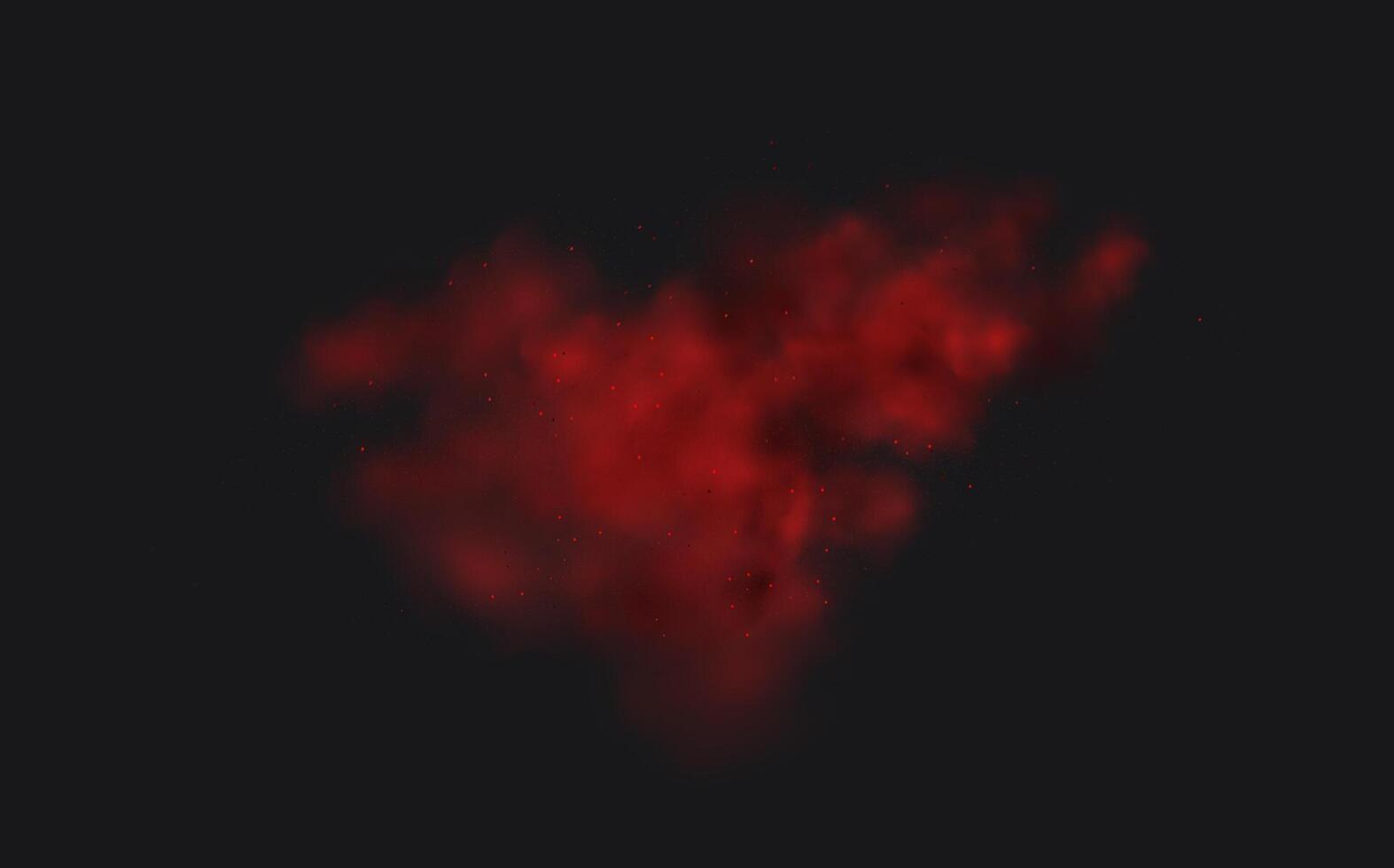A red cloud on a black background vector