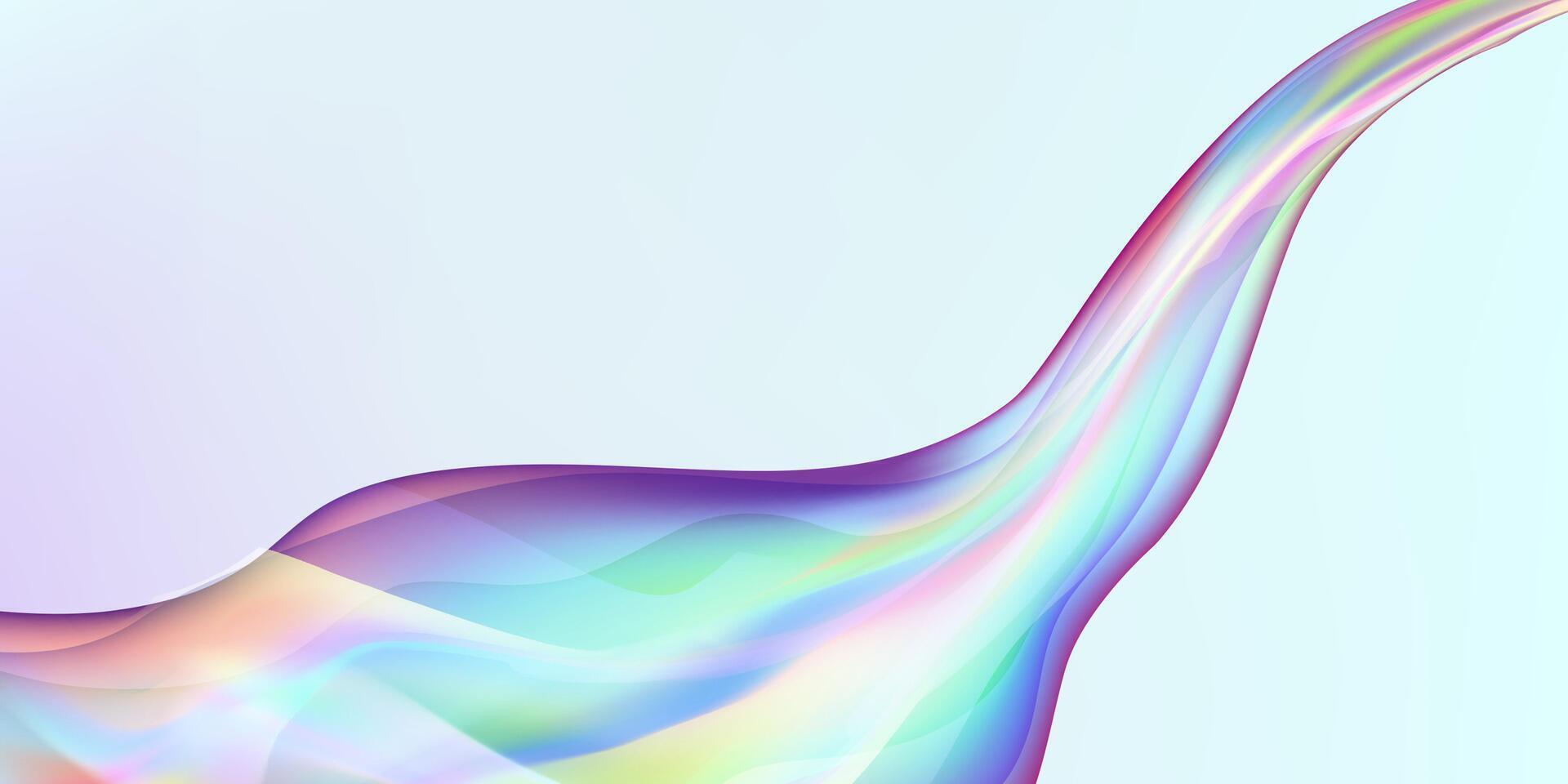A colorful wave of liquid flowing over a white background vector