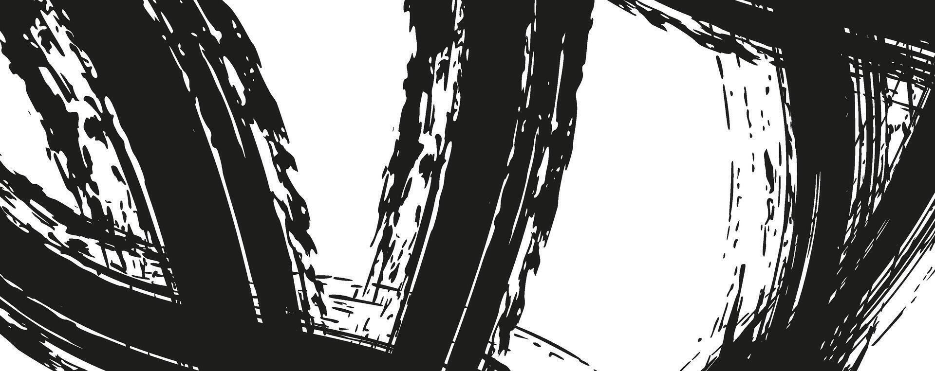 A black and white drawing of a line vector