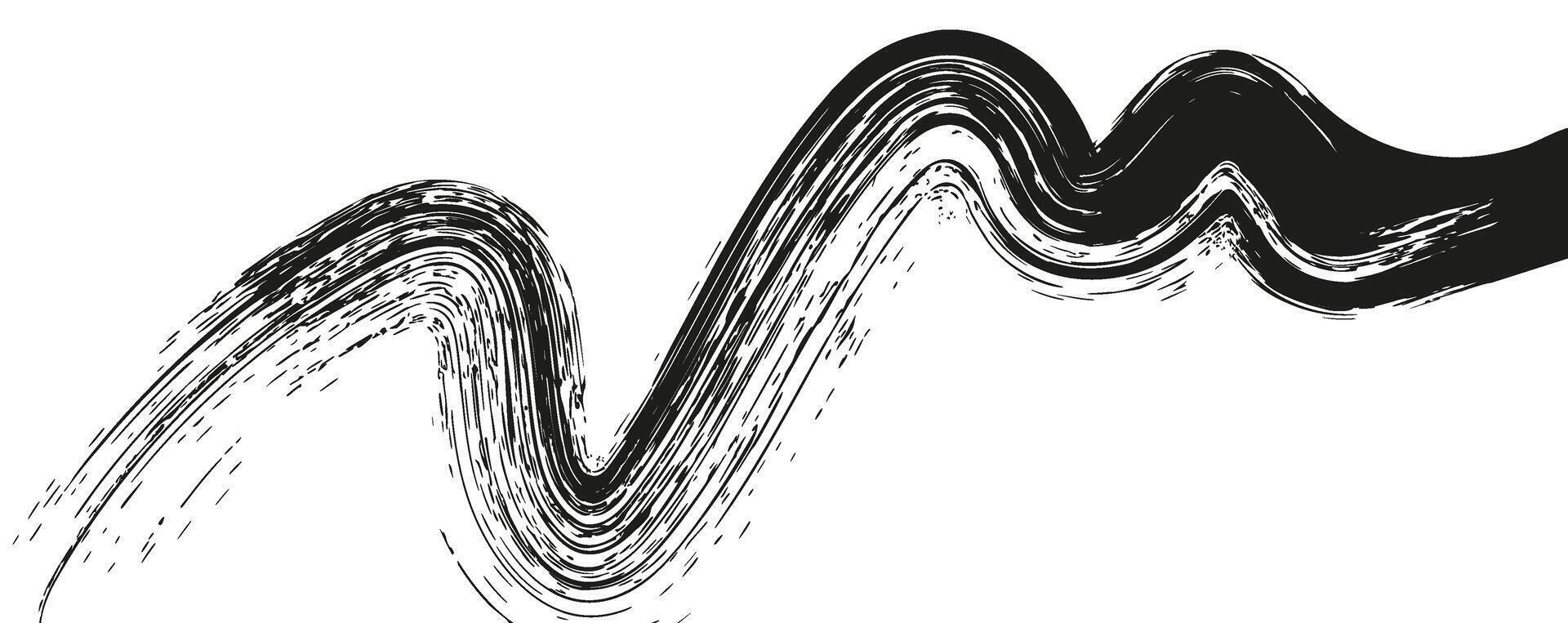 A black and white drawing of a wave vector